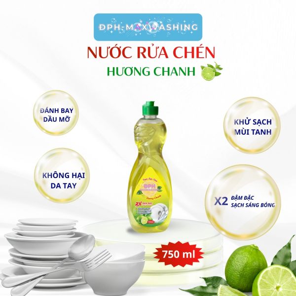 Nước rửa chén ĐPH – MAXWASHING Hương chanh 700ml