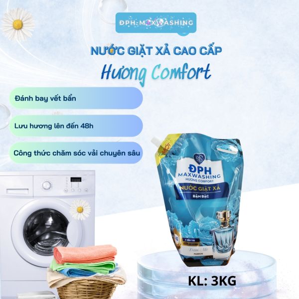 Nước giặt xả ĐPH – MAXWASHING hương Comfort 3kg