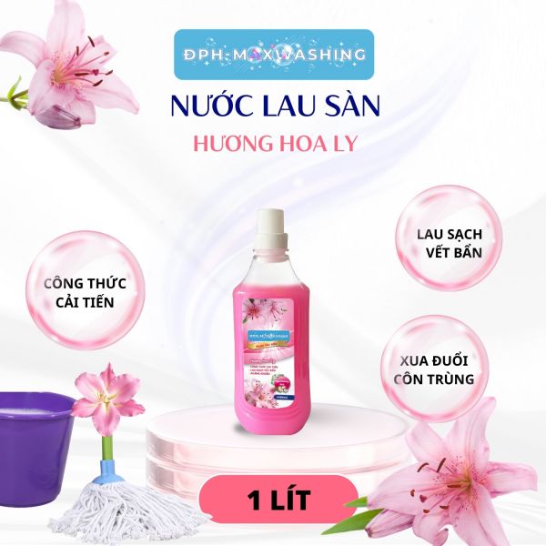 Nước lau sàn ĐPH – MAXWASHING Hương hoa ly 1 lít