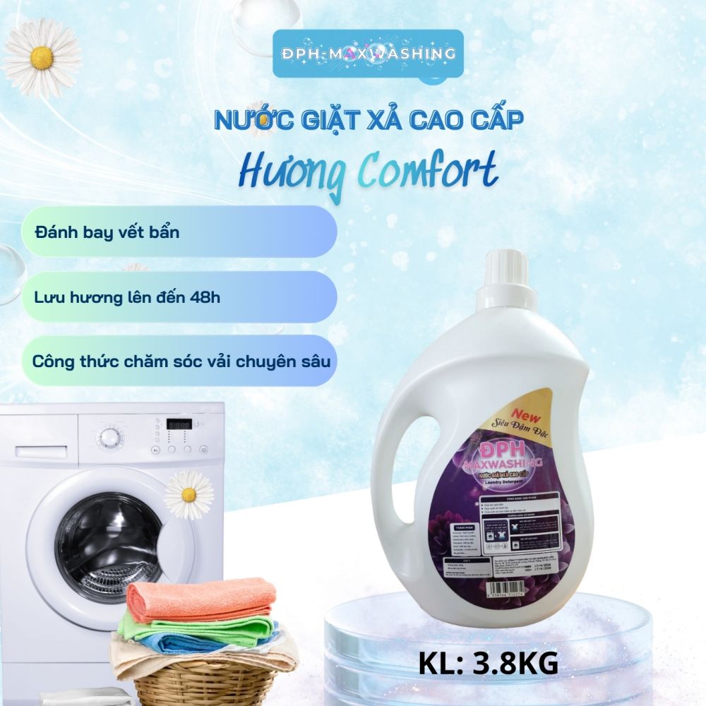 Nước giặt xả ĐPH – MAXWASHING hương Comfort 3.8kg Nước giặt xả ĐPH – MAXWASHING hương Comfort 3.8kg